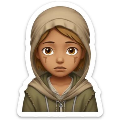 beggar girl sticker