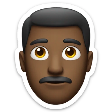 Cool guy with a big frown  sticker