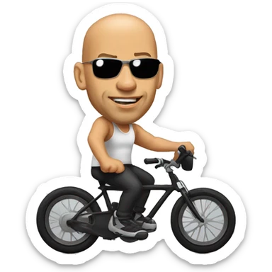 Vin Diesel en velo
 sticker