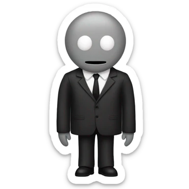 slenderman, no face, no eyes, no nose, no mouth sticker