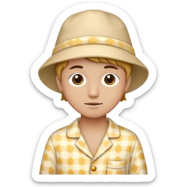Pajamas and hat sticker