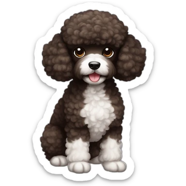 dark-brown-cute-poodle sticker