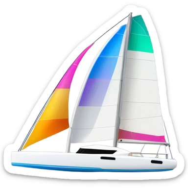 Catamaran sailboat sticker