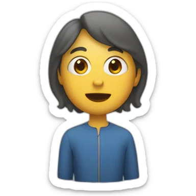 une personne qui imite quelqu'un d'autres sticker