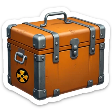 coffre avec de la ferraille cuivre  post apo survie loot  sticker