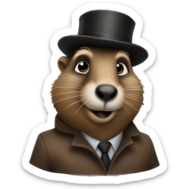 Groundhog spy sticker