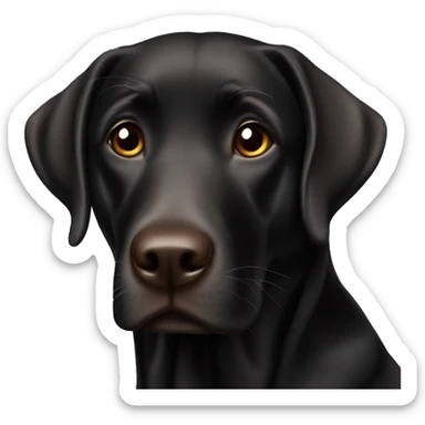 Black lab with brown eyes ￼ sticker