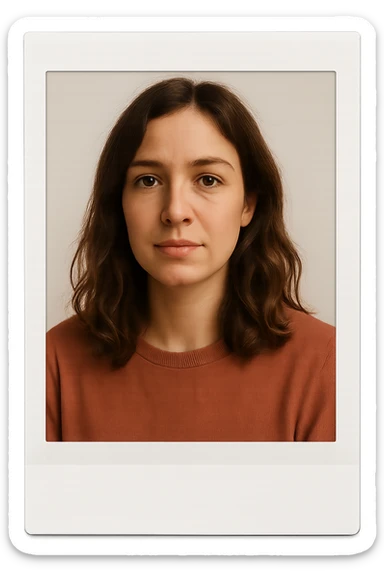 foto polaroid di una donna sticker