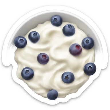 yoghurt bowl with grapes and blueberries sticker