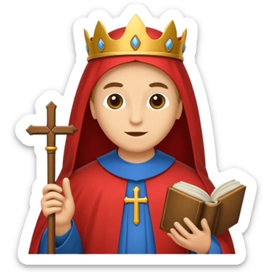 pretre catholique du moyen age sticker