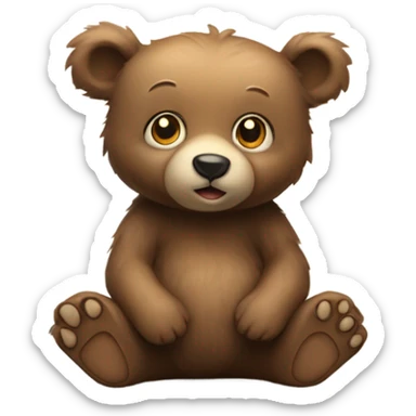 cute baby bear sticker