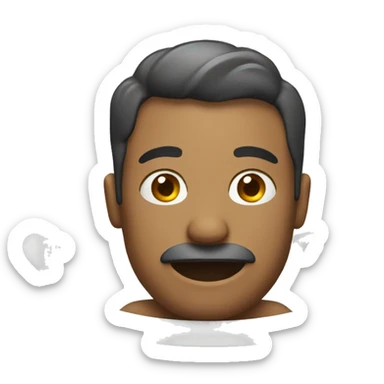 A man in a bath tub sticker