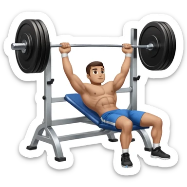 bench press with barbell sticker