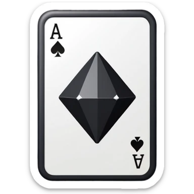 3d diamond shape matte black. diamond shape like on a playing card sticker
