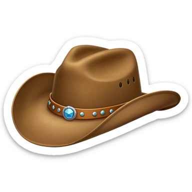 cowboy hat that is 16x16 px sticker