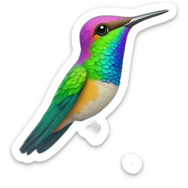 Colibri colorido sticker