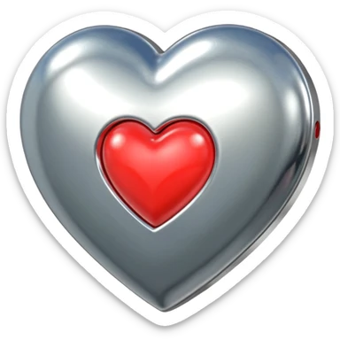 chrome heart in #ff4527 color sticker