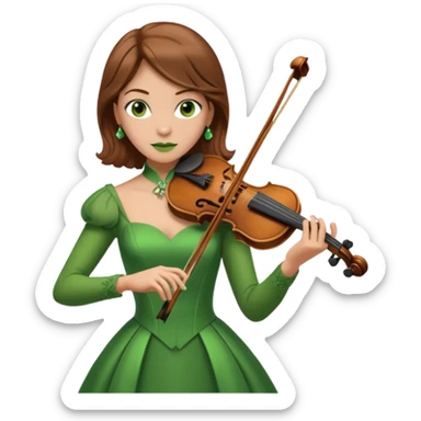GREEN HULK FEMALE VIOLINIST sticker