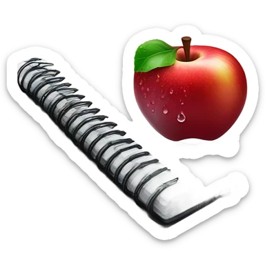 red apple death note sticker