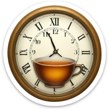 clock that tea sticker
