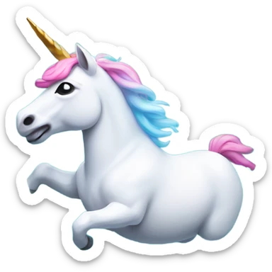 Unicorn floating in a pool  sticker