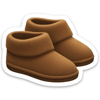 brown slippers with socks sticker