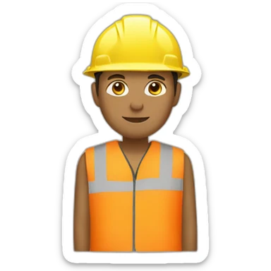 person inspecting road works normal clothes sticker