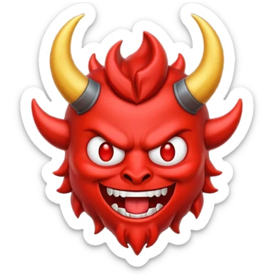 Emoji de diablo con sicario sticker