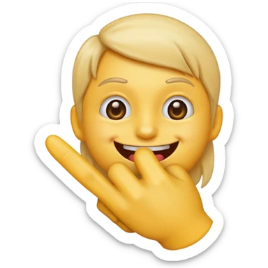 Emoji mordiendo se un dedo sticker
