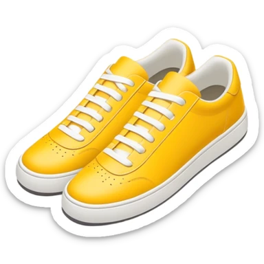 Sneakers (top view) – yellow, the width and height of image must be equal in size sticker