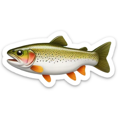 Trout fish with a bow tie  sticker