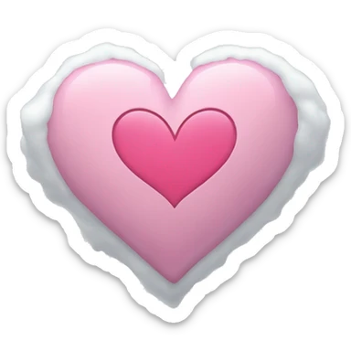 Herz mit einer rosa Schneeflocke  sticker