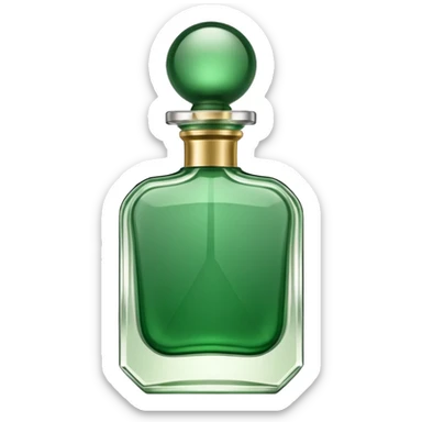 Perfume green bottle sticker