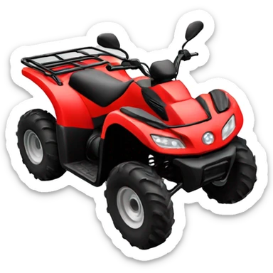 red quad bike sticker