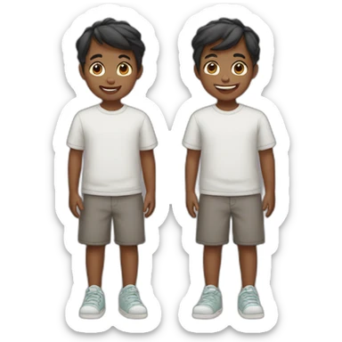Two boy twins sticker