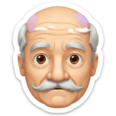 black mustache old man,Big mustache.
negative: Dont use same face style. sticker