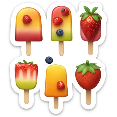 Fruit popsicles sticker