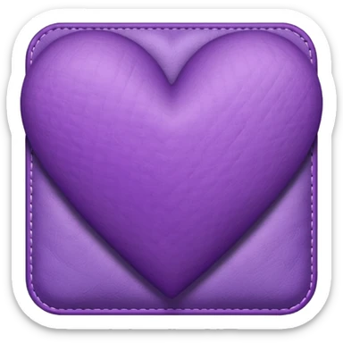 purple heart with a patchwork pattern sticker