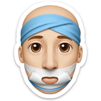 a big nose with a bandage on it  sticker