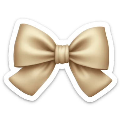 beige bow sticker