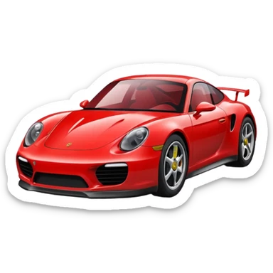 Porche rouge sticker