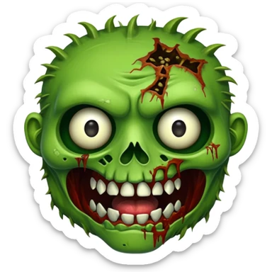Zombie green rabite face sticker