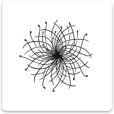 Logistic map bifurcation diagram showing chaotic behavior, mathematical graph with branching patterns sticker