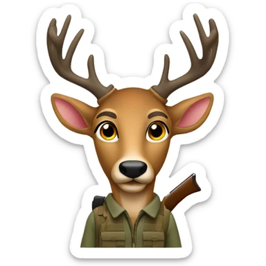 Deer hunter sticker