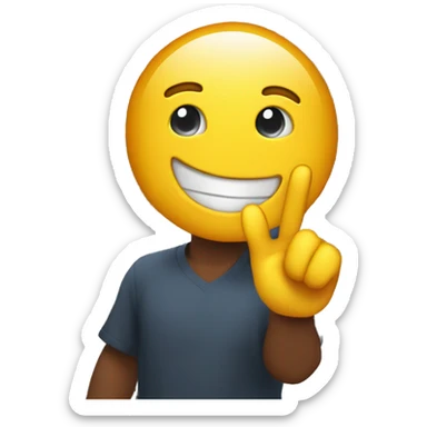 Emoji waving around the hong ko sticker