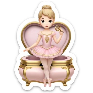 Ballerina Jewelry Music Box sticker