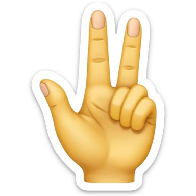 I want a emoji with just middle finger bend towards and every other fingers amd thumb straight  sticker