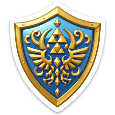 glitter shield Hylian sticker