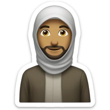 A Muslim shows a like sticker