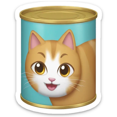 cat food can sticker